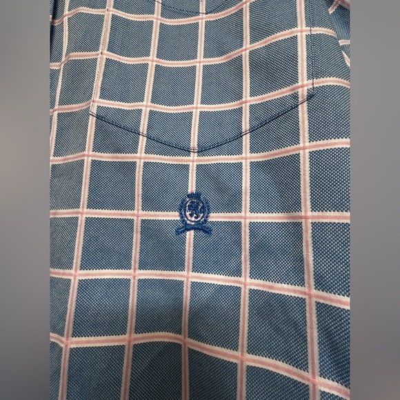 4- Tommy Hilfiger Large Men’s Long Sleeve Buttoned Up Shirts Collared Plaid Red - Picture 9 of 15